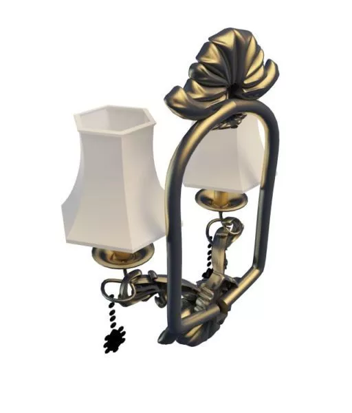 Sconce Lamp Minimalist Rectangular Shade 3d model