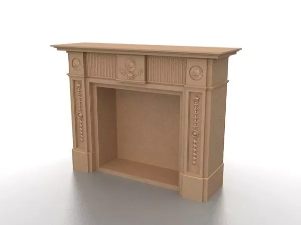 Brown Stone Fireplace Mantel 3d model Brown Stone Fireplace Mantel 3d model
