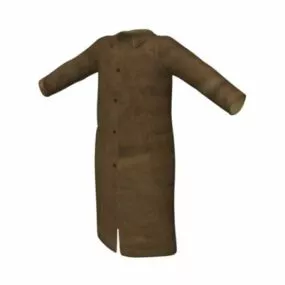 Brown Overcoat Men Fashion 3d model