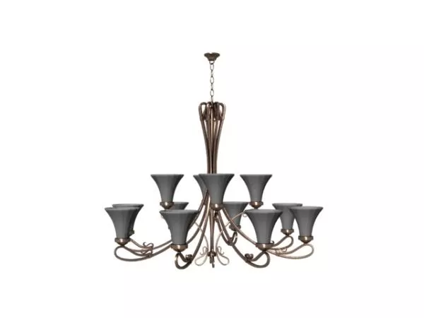 Home Design Brushed Copper Chandelier 3d model Home Design Brushed Copper Chandelier 3d model