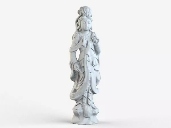 Asian Buddhist Goddess Statue 3d model Asian Buddhist Goddess Statue 3d model