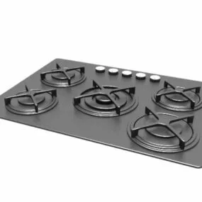 Kitchen Buil-in Gas Cooktop 3d model