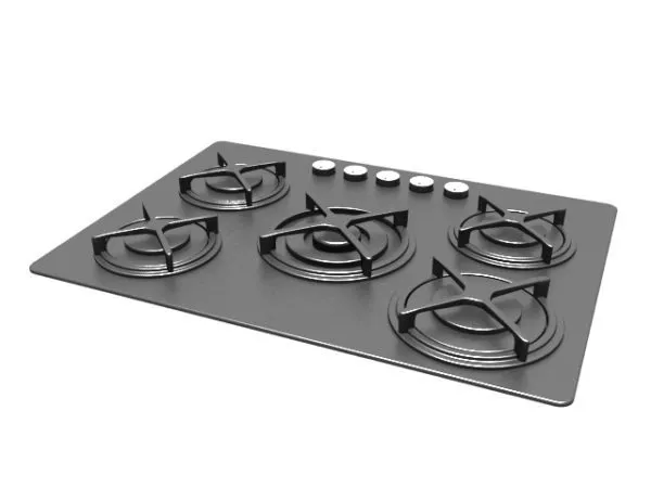 Siemens Two Gas Stoves Black Color 3d model