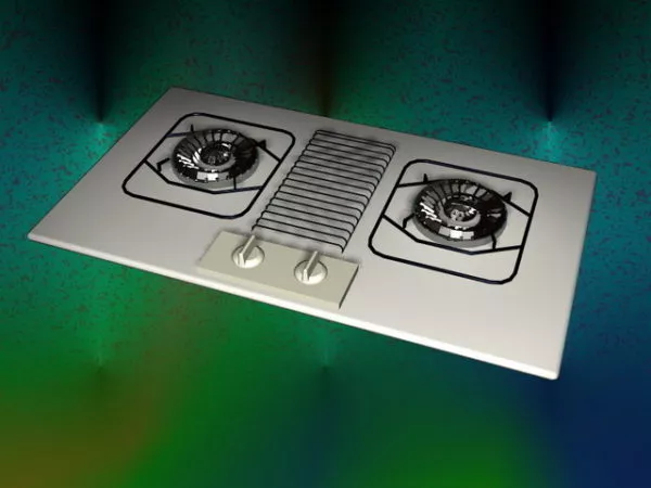 Built In Gas Stove 3d model Built In Gas Stove 3d model