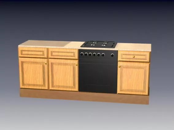 Gas Stove Gefest 3d model