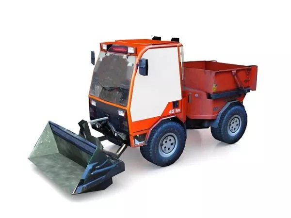 Old Bulldozer Truck 3d model