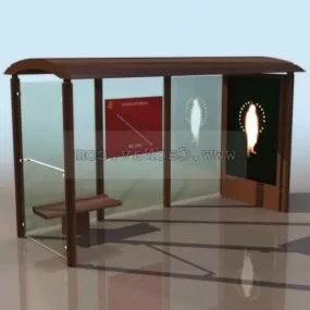 Traffic Bus Shelter Building 3d model