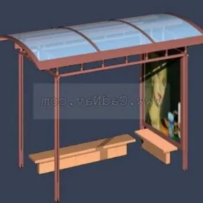 Bus Station With Roof 3d model