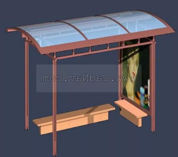 Bus Station With Roof 3d model Bus Station With Roof 3d model