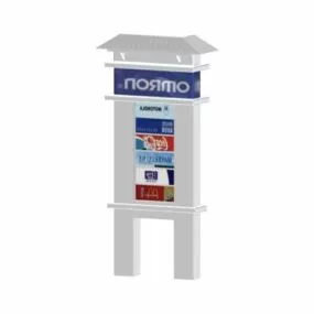 City Bus Stop Advertising 3d model