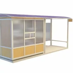 Street Bus Transit Shelter 3d model