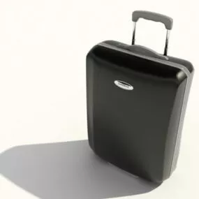 Business Black Trolley Luggage 3d model