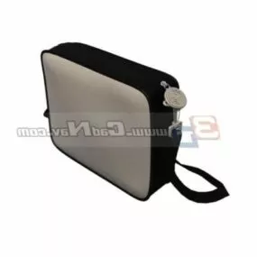 Business White Leather Handbags 3d model