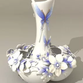 Butterfly Vase Decoration 3d model