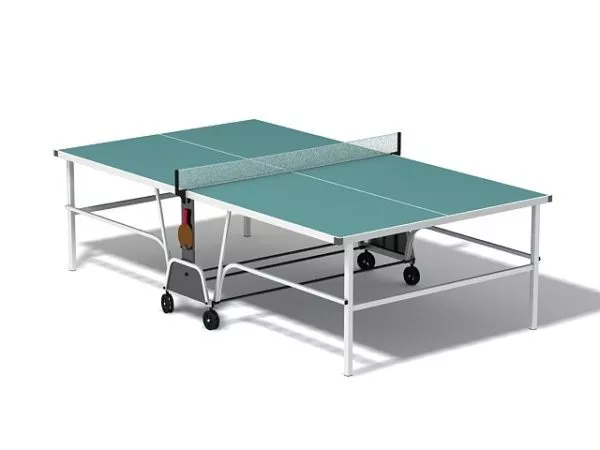 Green Table Tennis With Mesh 3d model