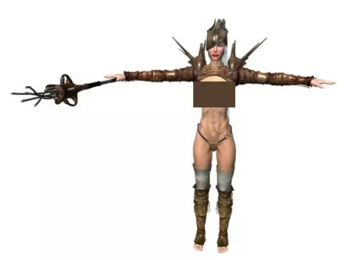 Cg Girl In Armor Character 3d model Cg Girl In Armor Character 3d model