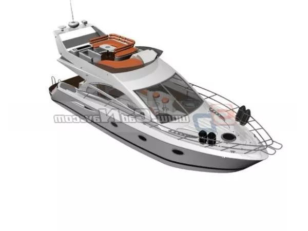 Old Chinese Wood Boat 3d model