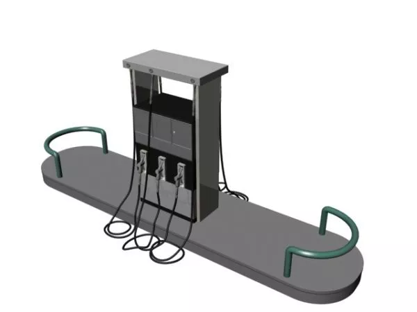 Office Water Dispenser With Stand 3d model