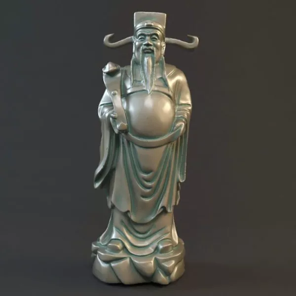 Caishen Chinese Ancient Statue 3d model Caishen Chinese Ancient Statue 3d model