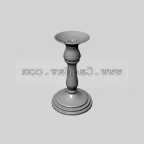 Wooden Candle Holder 3d model
