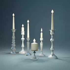 Antique Candle Holder Pack 3d model