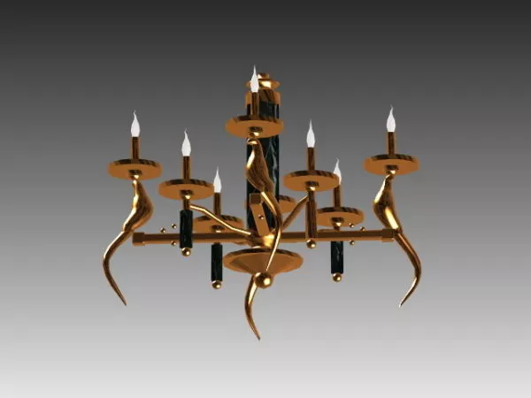 Medieval Lighting Candelabra 3d model