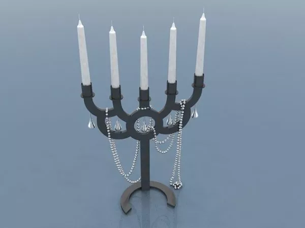 Candle In Glass 3d model