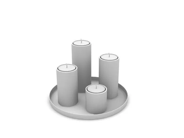 Home Candles Tray 3d model Home Candles Tray 3d model