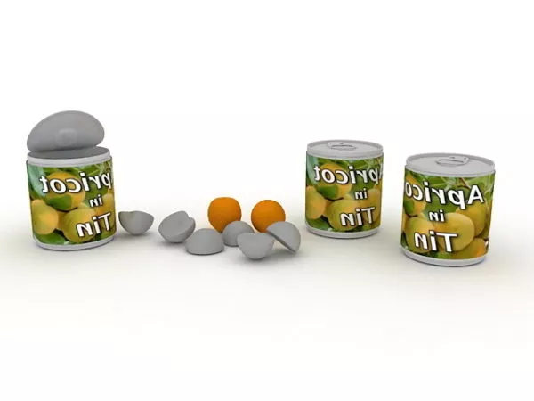 Canned Apricot Fruit Set 3d model Canned Apricot Fruit Set 3d model