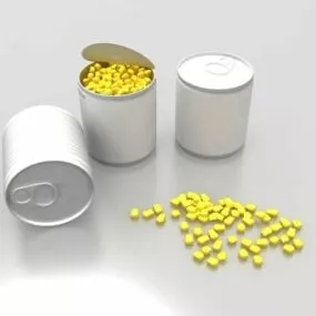 Sweet Corn Cans 3d model