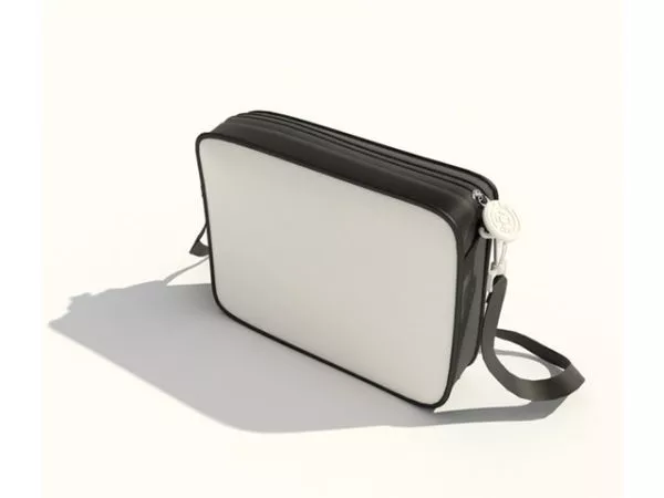 Women Canvas Leather Handbag 3d model Women Canvas Leather Handbag 3d model