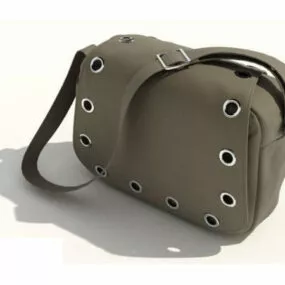 Army Style Canvas Shoulder Bag 3d model