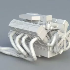 Industrial Car Engine 3d model