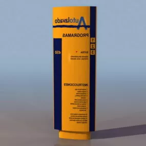 City Street Car Wash Sign Panel 3d model