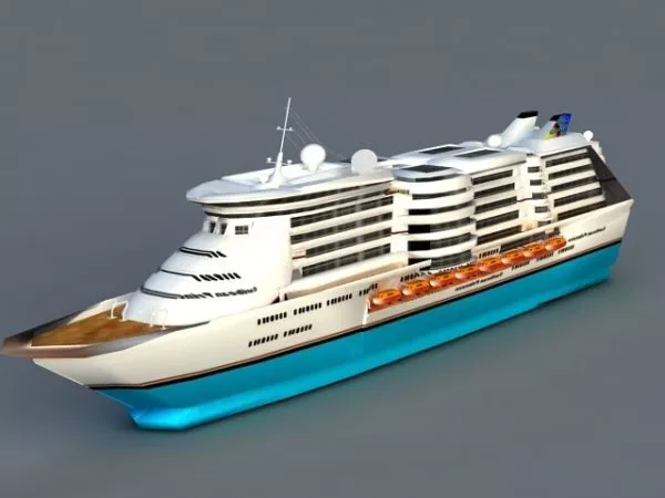 Ocean Liner Passenger Ship 3d model