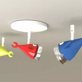 Cartoon Fish Spotlight Decoration 3d model