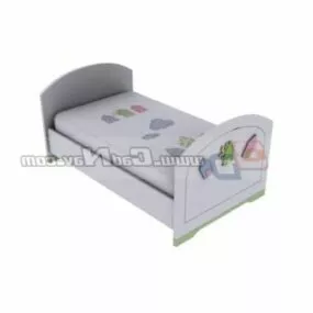 Cartoon Kids Bed Furniture 3d model