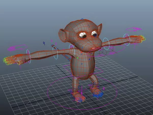 Cartoon Baby Monkey Rig 3d model Cartoon Baby Monkey Rig 3d model