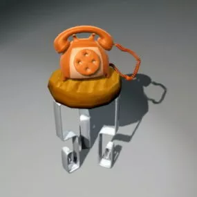 Cartoon Telephone 3d model