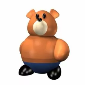 Cartoon Bear Toy 3d model