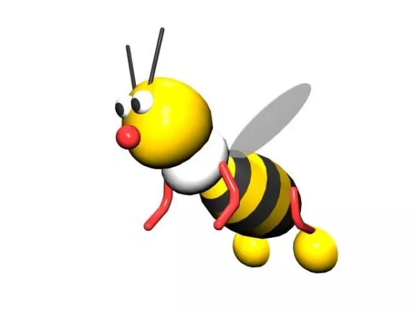 Cartoon Bumble Bee Toy 3d model Cartoon Bumble Bee Toy 3d model