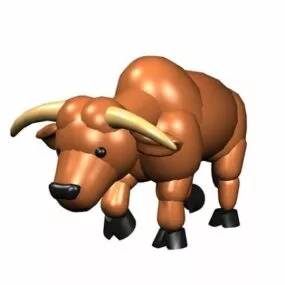 Cartoon Cattle Toy 3d model