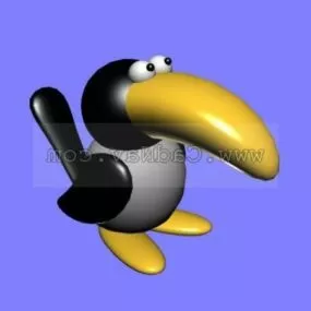Toy Cartoon Crow 3d model