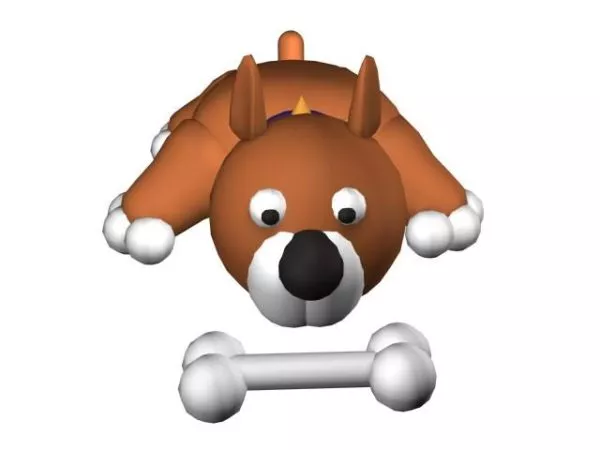 Toy Cartoon Dog And Bone 3d model Toy Cartoon Dog And Bone 3d model