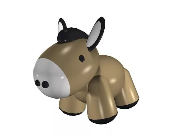 Cartoon Donkey Toy 3d model Cartoon Donkey Toy 3d model
