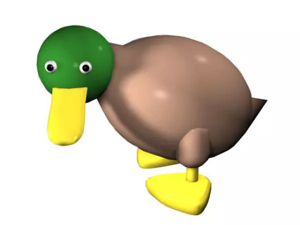 Duck Doll Plastic 3d model