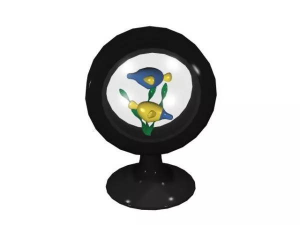 Fish Cartoon Animation Rig 3d model