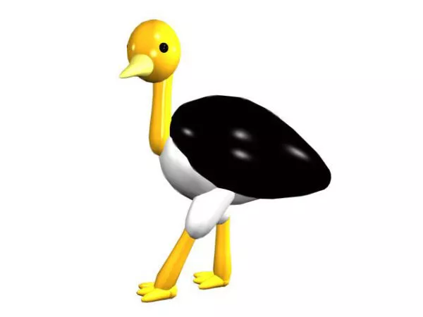 Cartoon Flamingo Toy 3d model Cartoon Flamingo Toy 3d model