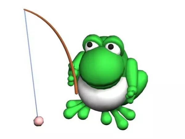 Green Frog Monster 3d model