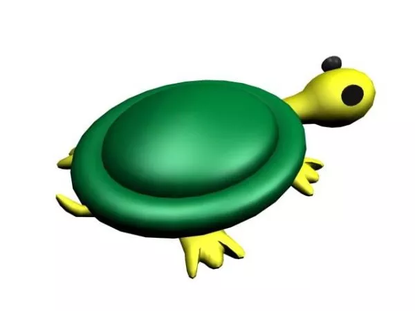 Cartoon Green Turtle Toy 3d model Cartoon Green Turtle Toy 3d model